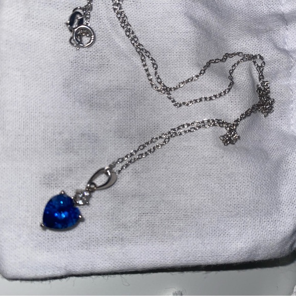 Sapphire Heart Necklace - Picture 1 of 3